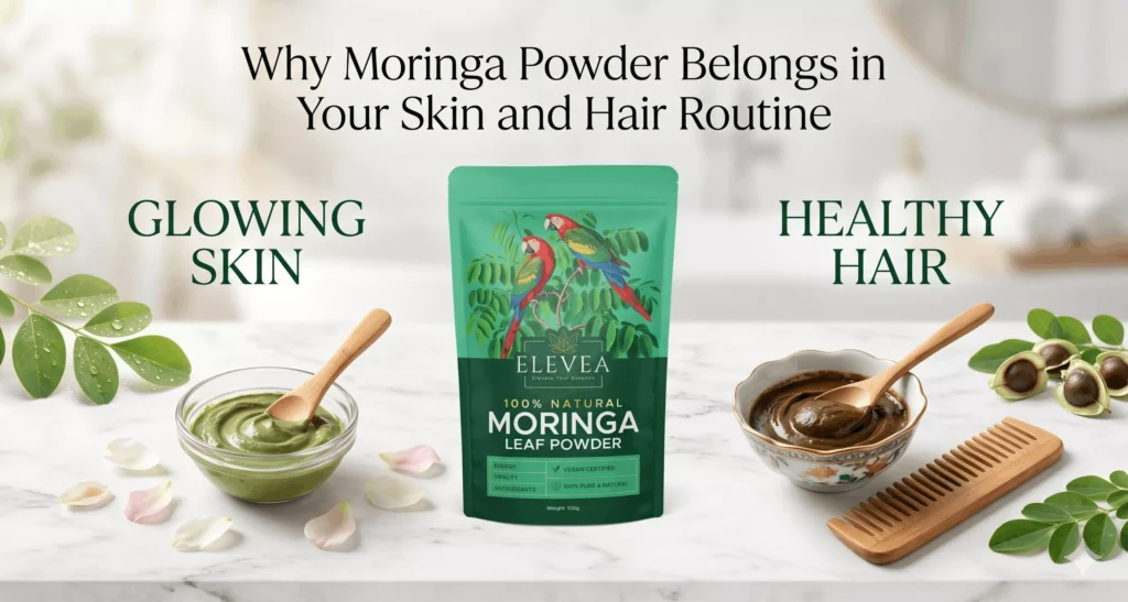 why moringa powder belongs in your skin and hair routine
